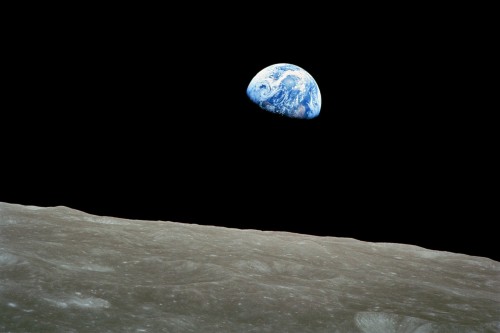 Earthrise taken by Apollo 8