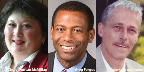 Reported candidates for the Pontiac Liberal nomination: Cindy Duncan McMillan, Greg Fergus, Georges Lafontaine